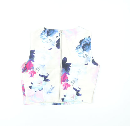 Womens UK Size 10 Marc Angelo Multicoloured Cropped Blouse