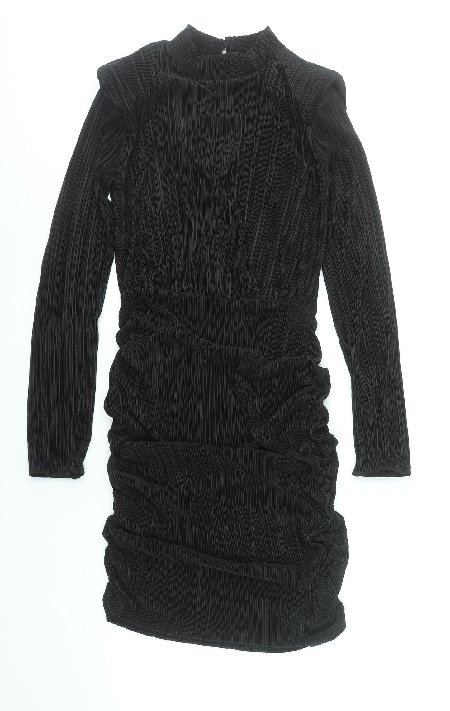 Boohoo Women’s Black Long Sleeve Bodycon Mini Dress Size 12