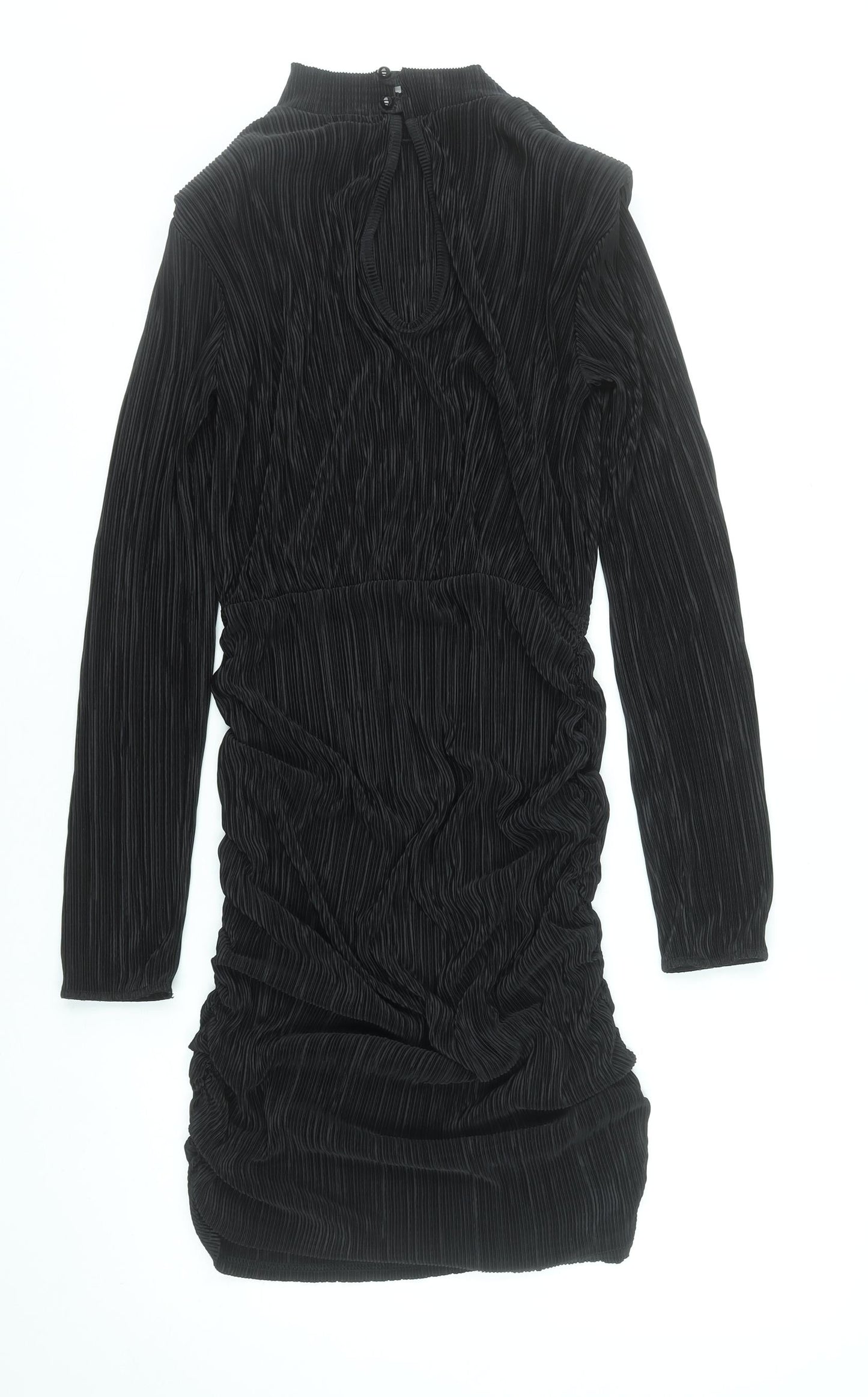 Boohoo Women’s Black Long Sleeve Bodycon Mini Dress Size 12