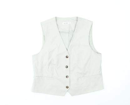 Womens UK Size 14 Gallery Beige Classic Button-Up