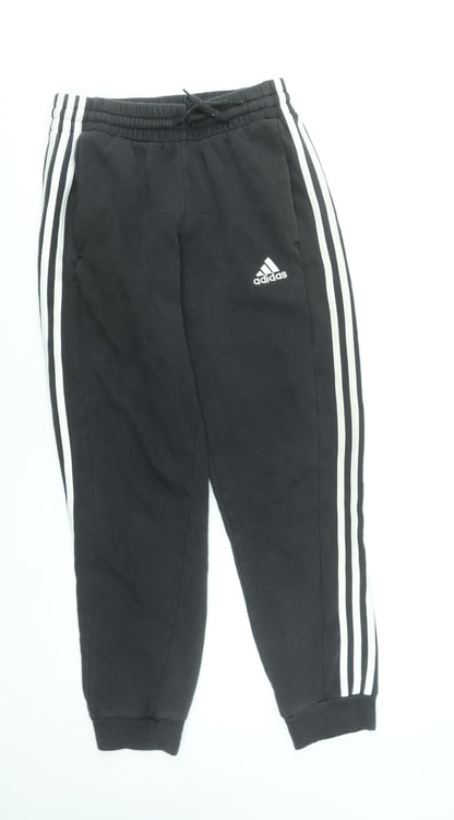 Mens UK Size S adidas Regular Fit Jogger Black Trousers