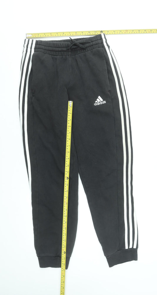 Adidas Men’s Black Jogger Trousers Size S Elastic Waist Tapered Sportswear