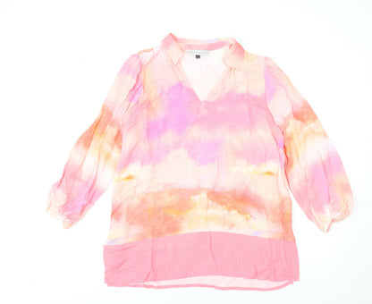 Womens UK Size 14 Rowen Avenue Pink Tunic Blouse