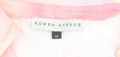 Womens UK Size 14 Rowen Avenue Pink Tunic Blouse