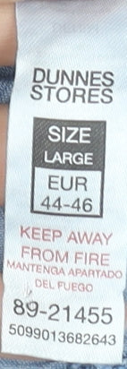 Womens UK Size L Dunnes Stores Blue Basic Button-Up