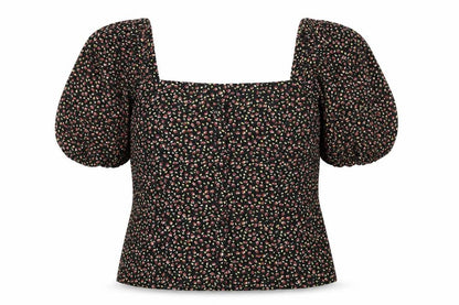 Womens UK Size S Brave Soul Black Cropped Blouse