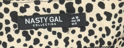 Womens UK Size 10 Nasty Gal Straight & Pencil Chiffon Skirt
