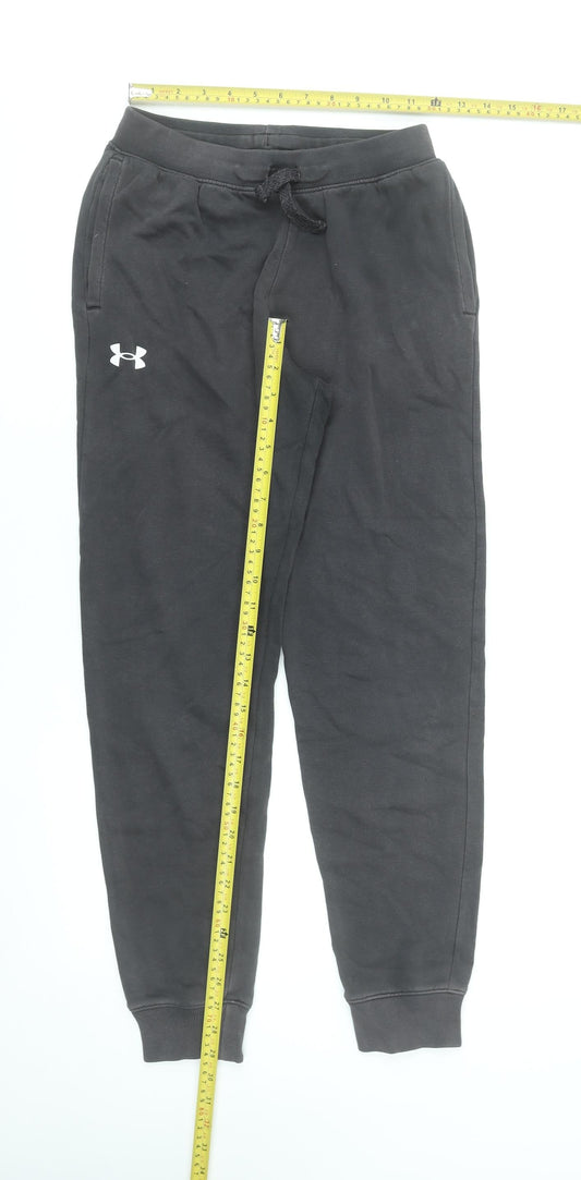 Boys UK Size L Under armour Relaxed Fit Jogger Black Trousers
