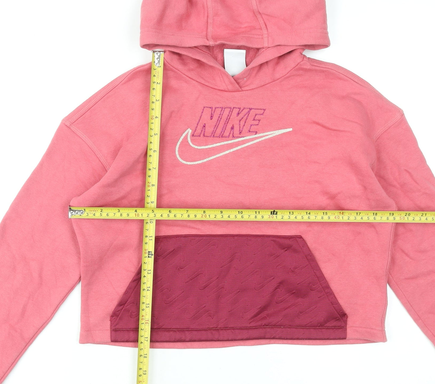 Girls UK Size XL Nike Pink Pullover Hoodie