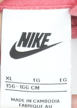 Girls UK Size XL Nike Pink Pullover Hoodie
