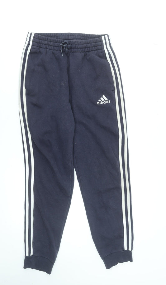 Adidas Men’s Blue Jogger Sweatpants S Elastic Waist Tapered Fit