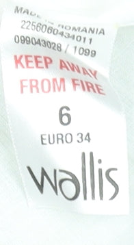 Womens UK Size 6 Wallis A-Line Cotton Skirt