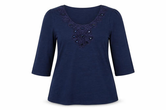 Womens UK Size 14 Gallery Blue Tunic Blouse