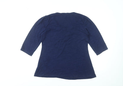 Womens UK Size 14 Gallery Blue Tunic Blouse