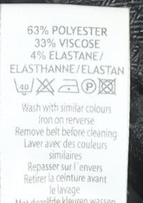 New Look Women Grey Pinstripe Flared Dress Trousers Size 14