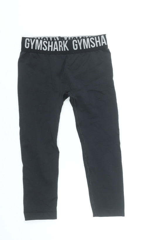 Gymshark Womens Black XS Cropped Leggings Activewear Trousers