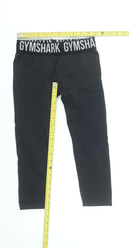 Gymshark Womens Black XS Cropped Leggings Activewear Trousers