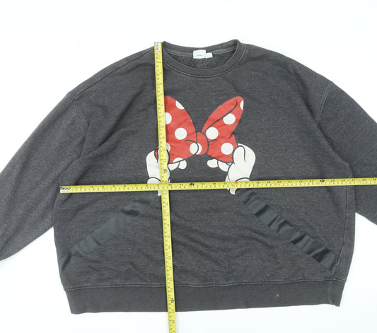 Womens UK Size 2XL Disney Grey Pullover Sweatshirt