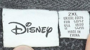 Womens UK Size 2XL Disney Grey Pullover Sweatshirt