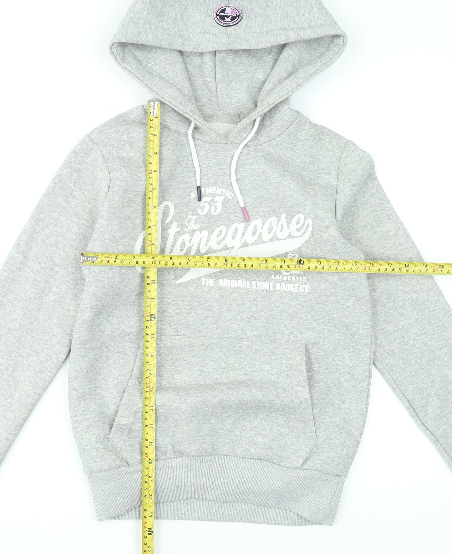 Womens UK Size 2 Stone Goose Grey Pullover Hoodie