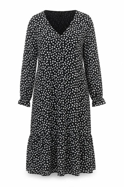Womens UK Size 10 H&M Button Front A-Line Dress
