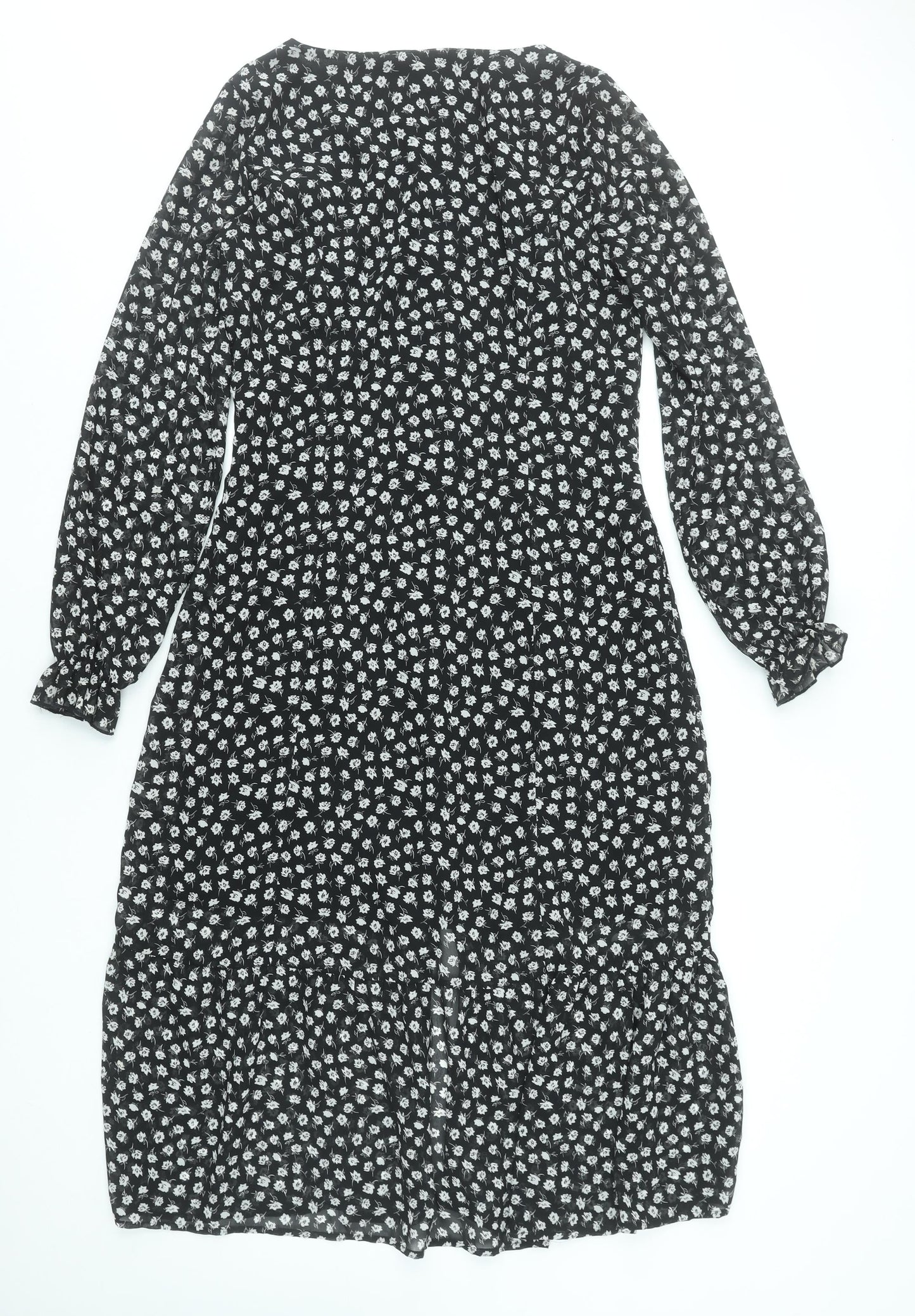 Womens UK Size 10 H&M Button Front A-Line Dress