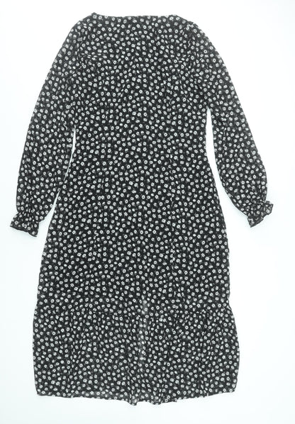 Womens UK Size 10 H&M Button Front A-Line Dress