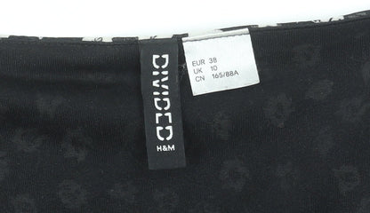 Womens UK Size 10 H&M Button Front A-Line Dress
