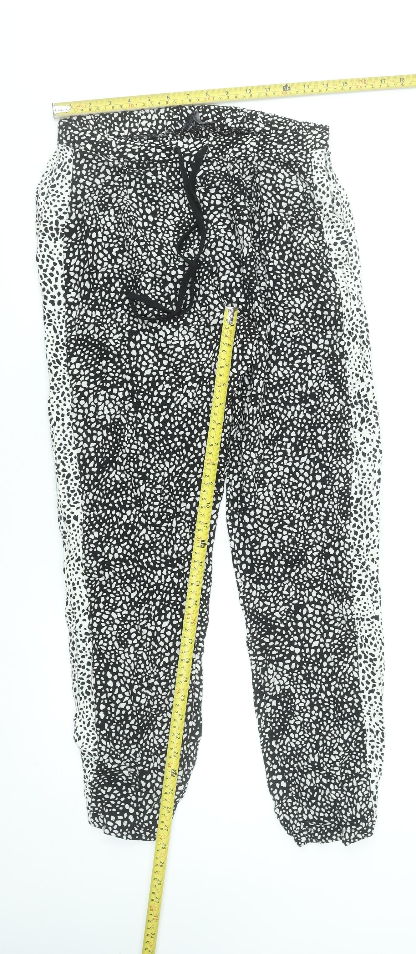 Womens UK Size 10 Marks and Spencer Relaxed Fit Jogger Black Trousers