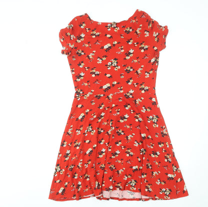 Dorothy Perkins Women’s Red Floral Skater Dress Size 10