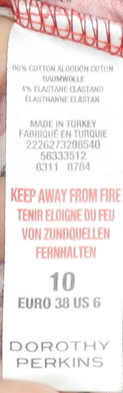 Dorothy Perkins Women’s Red Floral Skater Dress Size 10