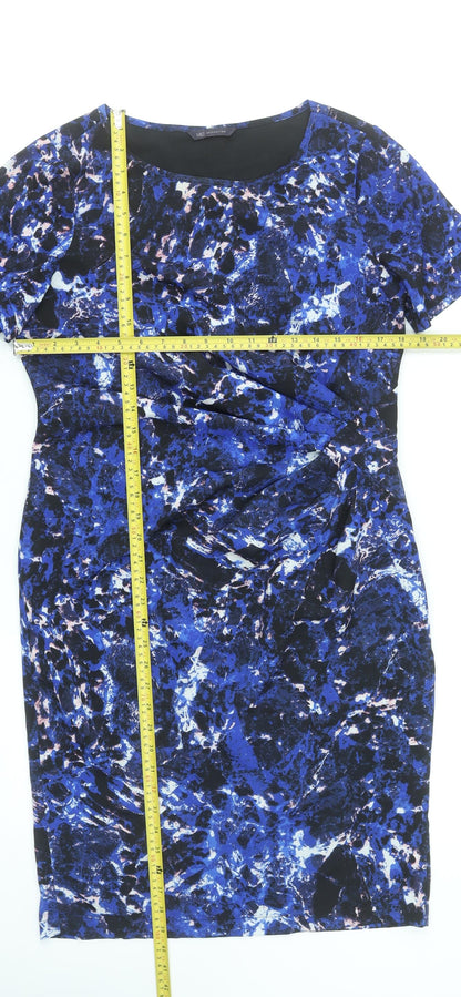 Marks and Spencer Women’s Blue Ruched Sheath Dress Size 12