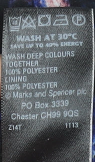 Marks and Spencer Women’s Blue Ruched Sheath Dress Size 12