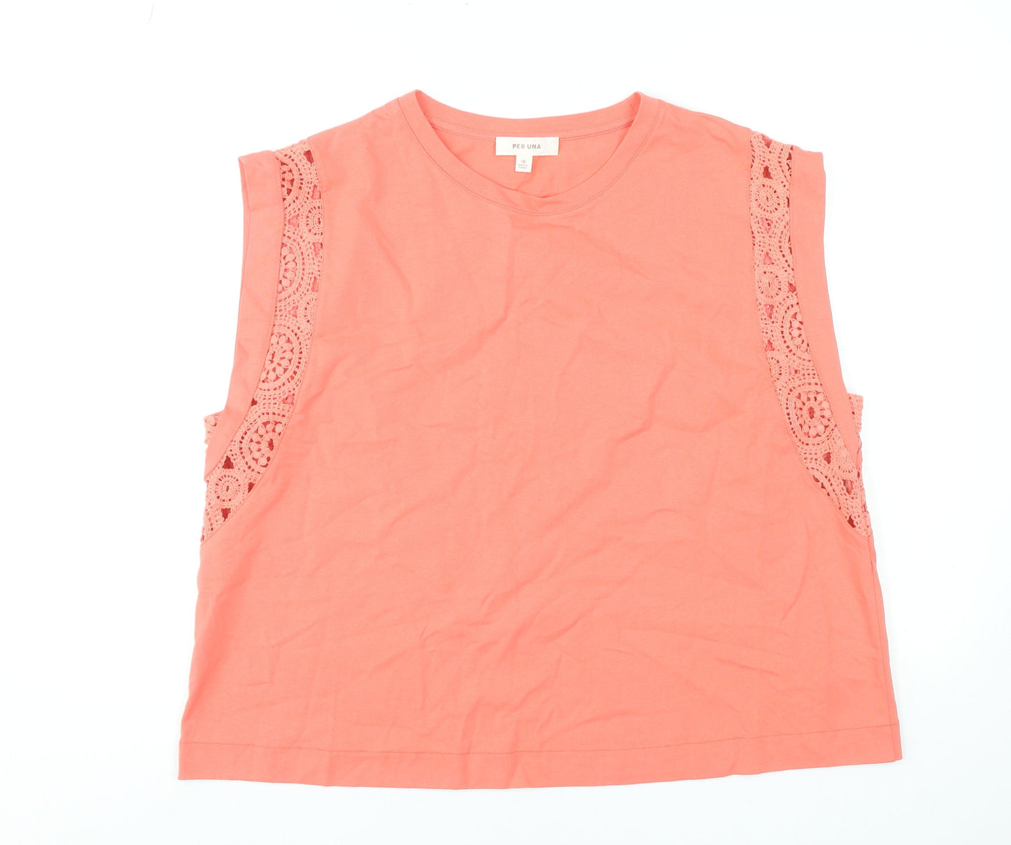 Womens UK Size 18 Marks and Spencer Pink Basic Tank