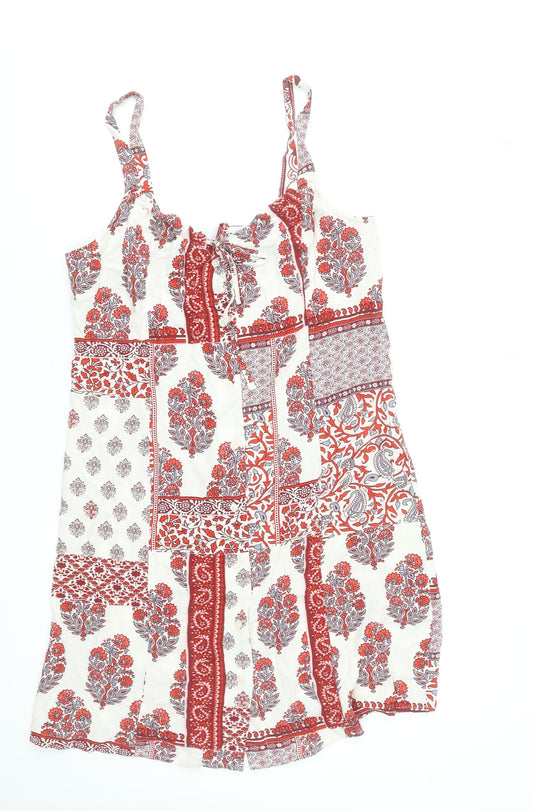 Next Women's Multicoloured Size 8 Bohemian Viscose Slip Dress