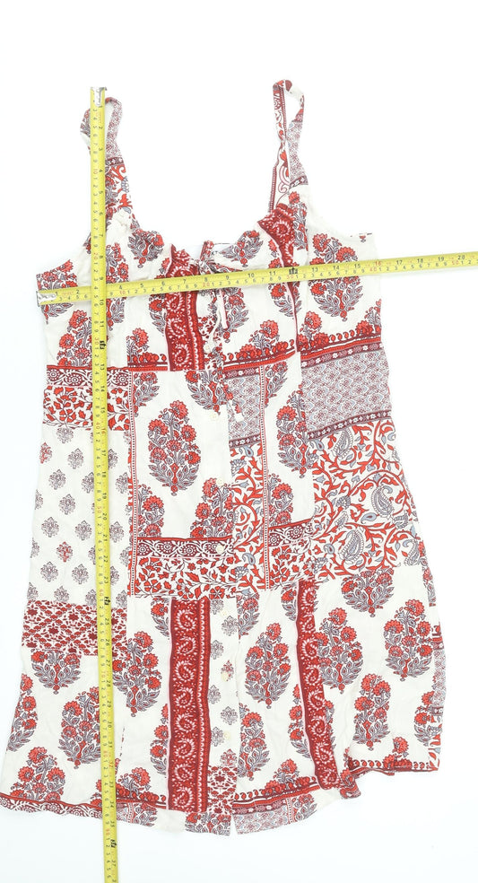 Next Women's Multicoloured Size 8 Bohemian Viscose Slip Dress