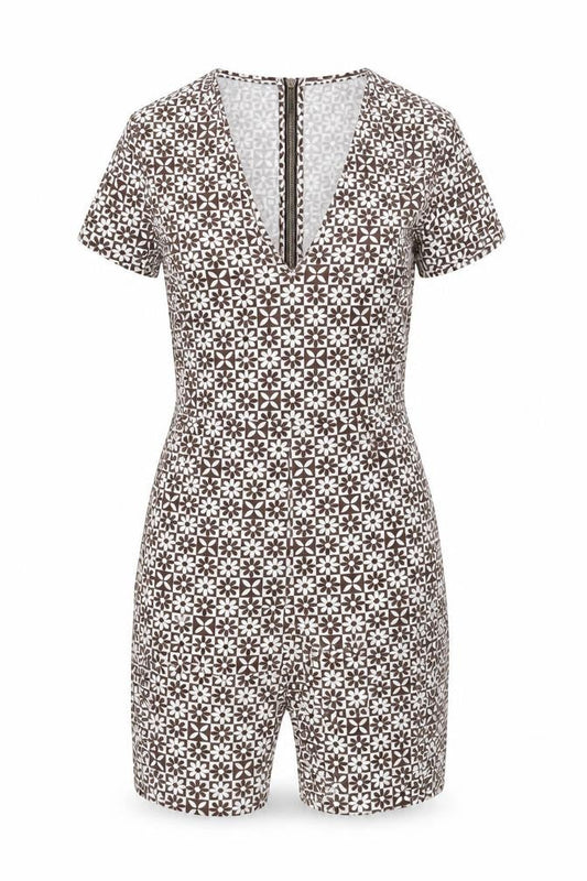 Womens UK Size S H&M One-Piece Brown Playsuit