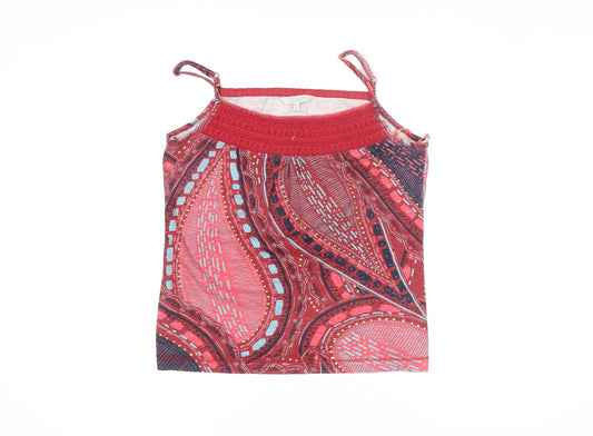Foi Foi Women’s Red Bohemian Cotton Camisole Top Size 12