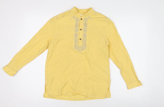 Girls UK Size 10 Years NEXT Yellow Tunic Blouse