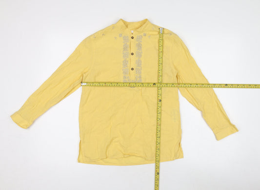 Girls UK Size 10 Years NEXT Yellow Tunic Blouse