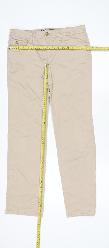 Teenss UK Size 16 Justice Jeans Regular Fit Straight Beige Jeans