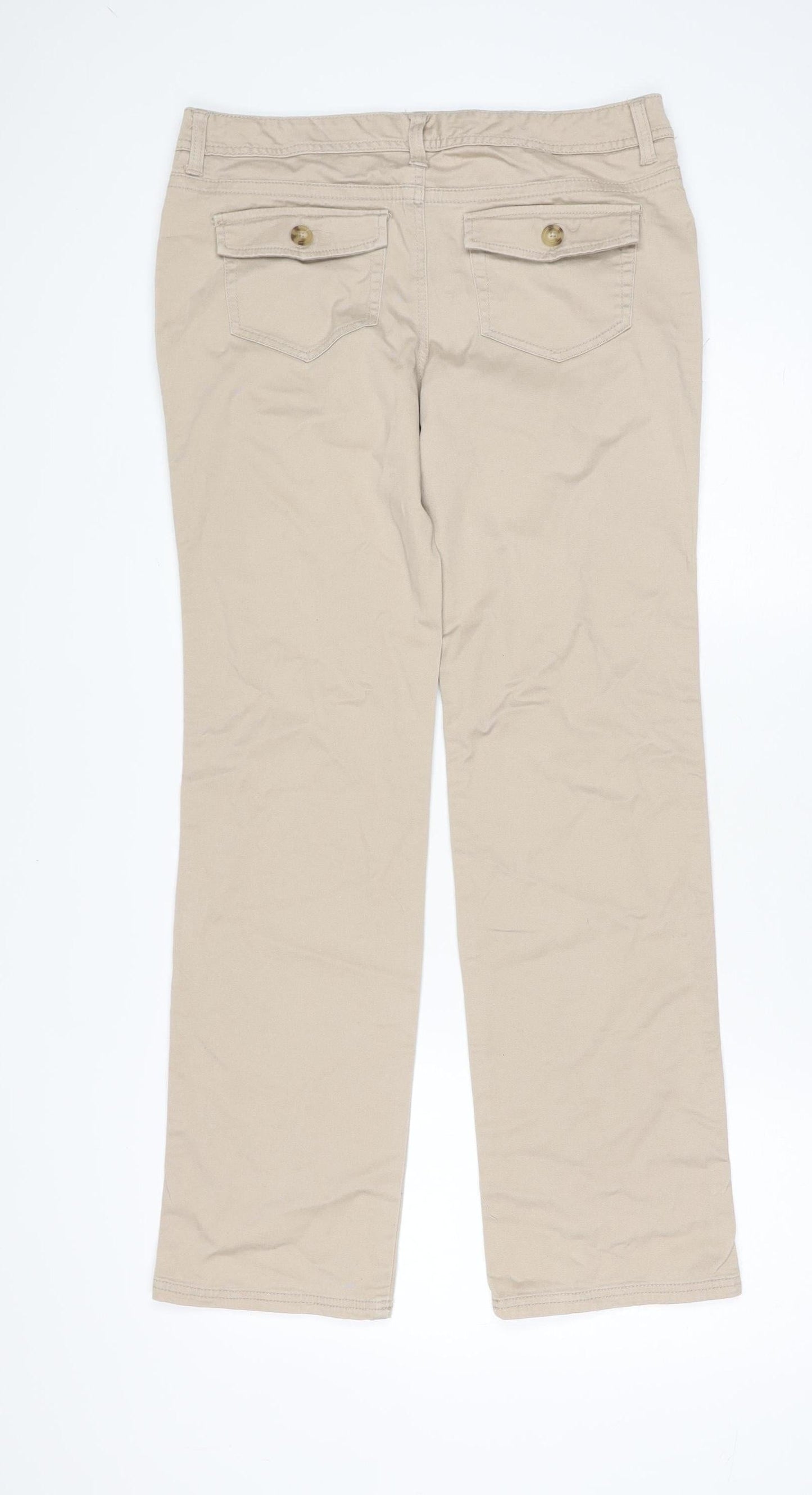 Teenss UK Size 16 Justice Jeans Regular Fit Straight Beige Jeans