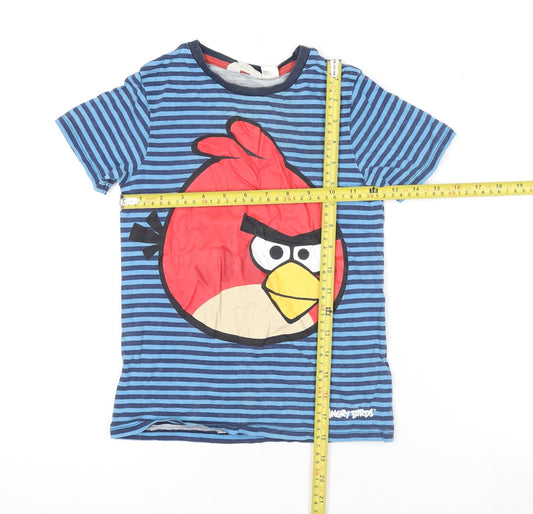 Boys UK Size 7-8 Years H&M Blue Basic T-Shirt