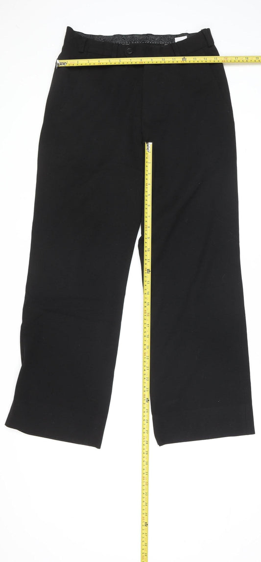 Womens UK Size 30R Remus Uomo Regular Fit Business Casual Workwear Black Trouser