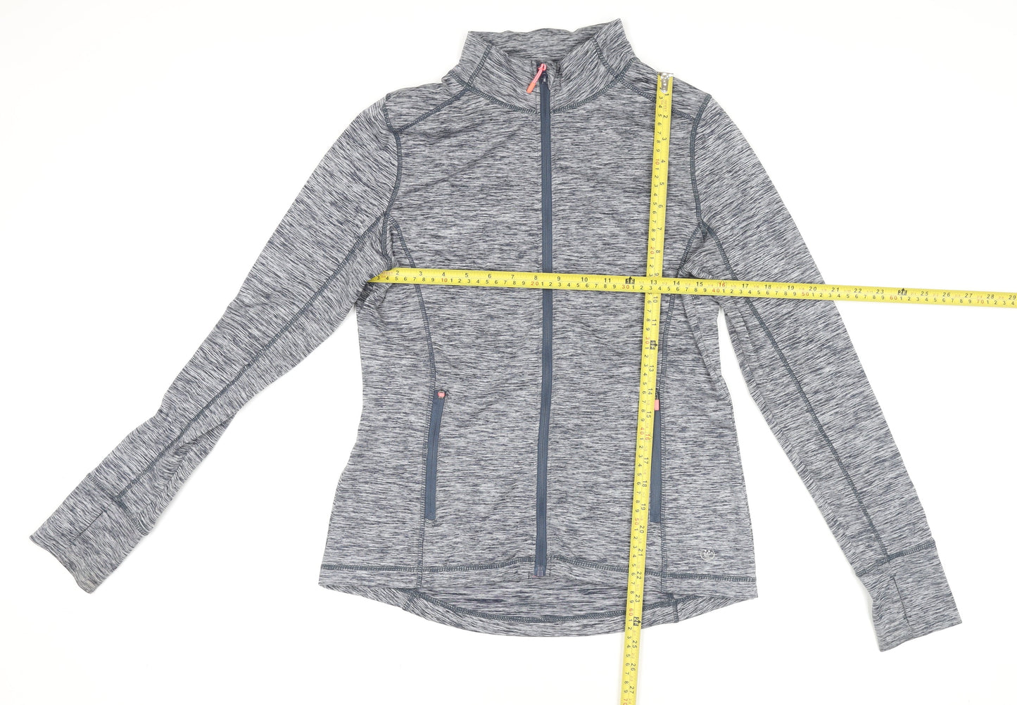 Marks and Spencer Women Grey Long Sleeve Full Zip Activewear Top Size 16