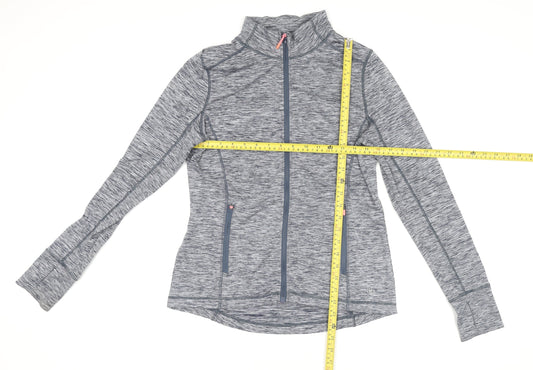 Marks and Spencer Women Grey Long Sleeve Full Zip Activewear Top Size 16