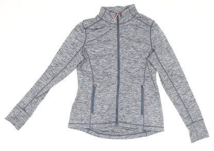 Marks and Spencer Women Grey Long Sleeve Full Zip Activewear Top Size 16