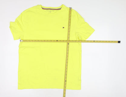 Tommy Hilfiger Men’s Yellow Basic Cotton Crew Neck T-Shirt M