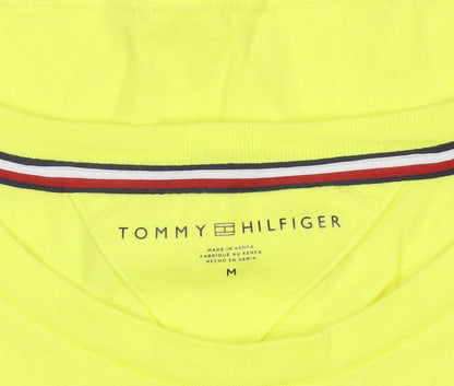 Tommy Hilfiger Men’s Yellow Basic Cotton Crew Neck T-Shirt M