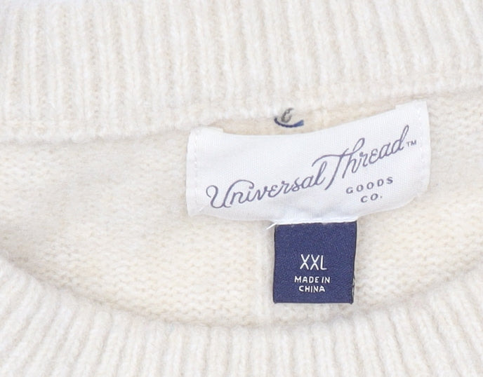 Womens UK Size 2XL Universal Thread Beige Pullover Jumper